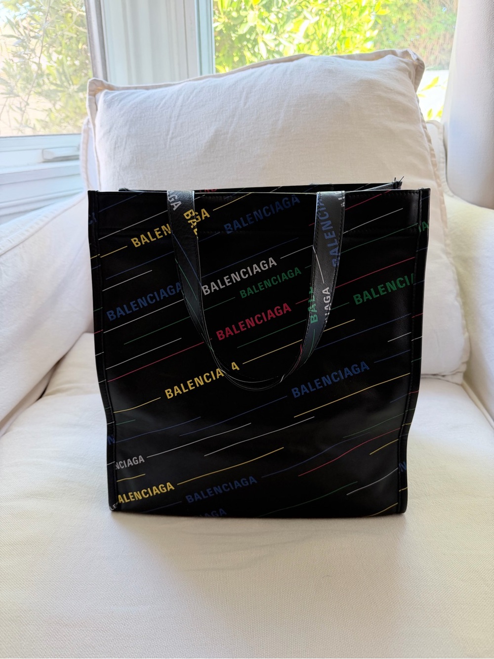 Balenciaga Logo Supermarket Tote